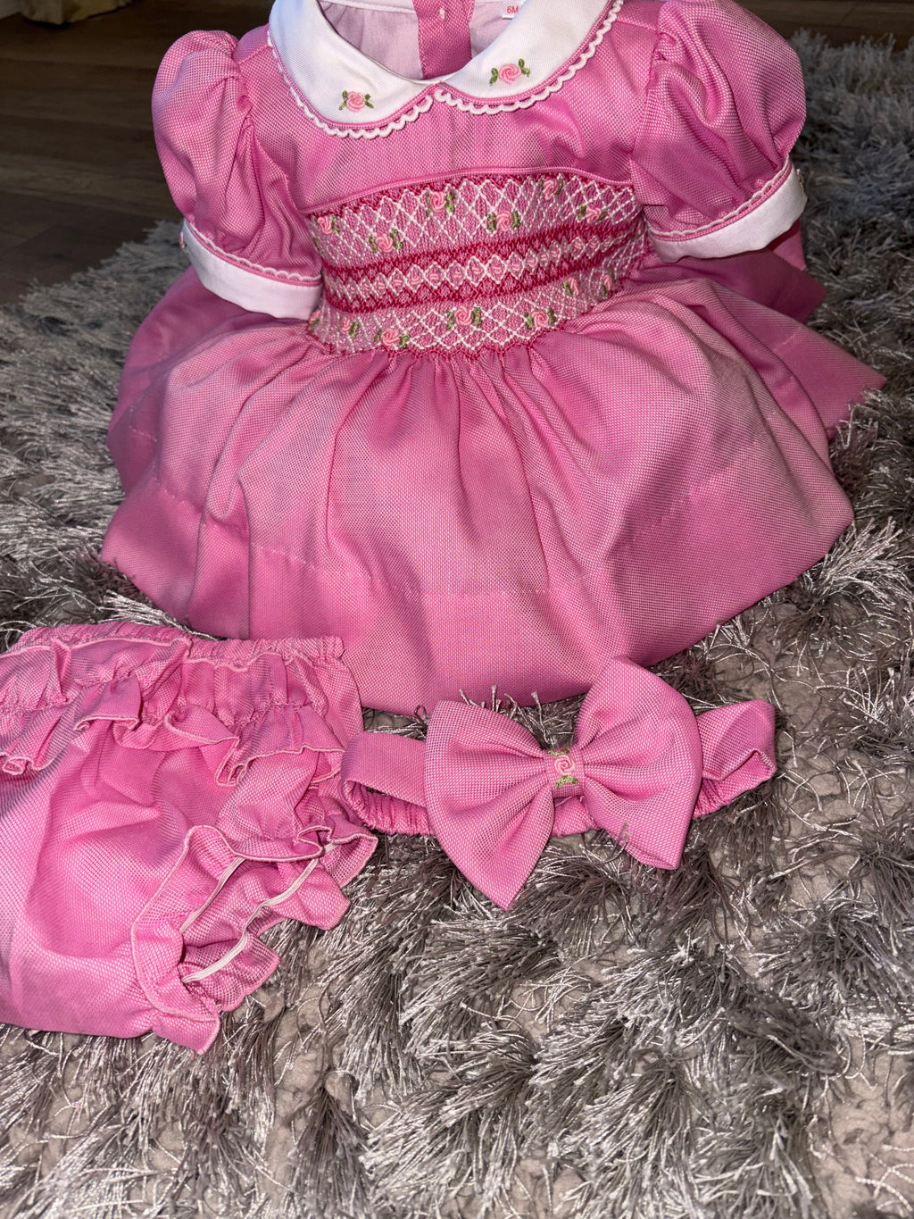 Alora pink smock dress