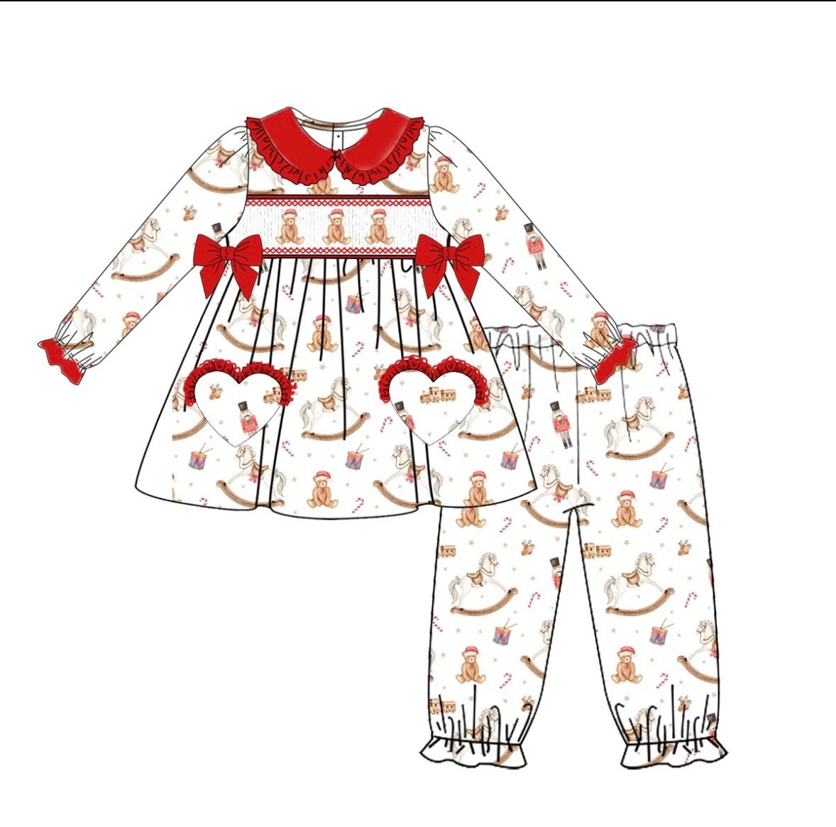Pre order due in October girls Christmas pyjamas