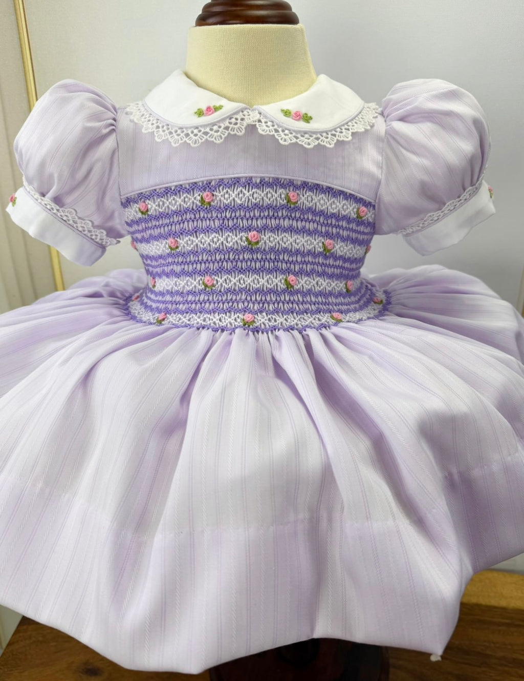 lilac smock dress