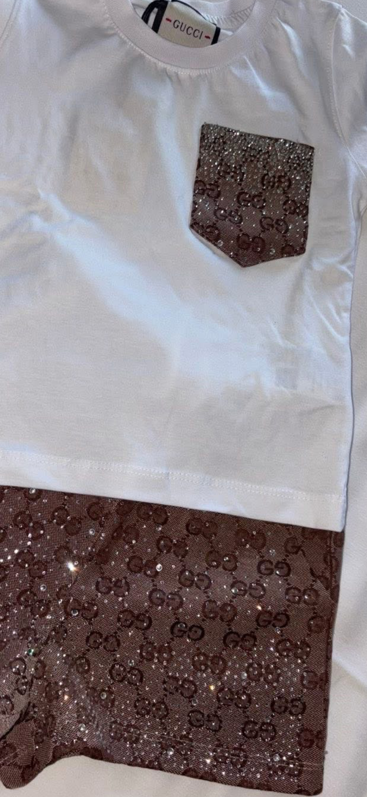Girls sparkling GG short set