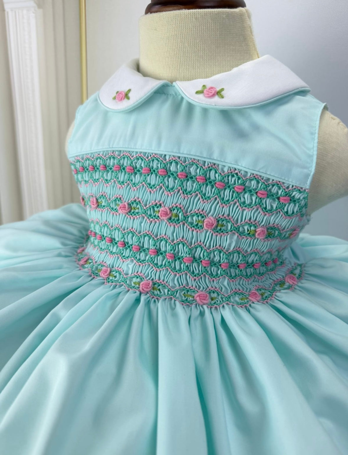 Alice Mint green smock dress