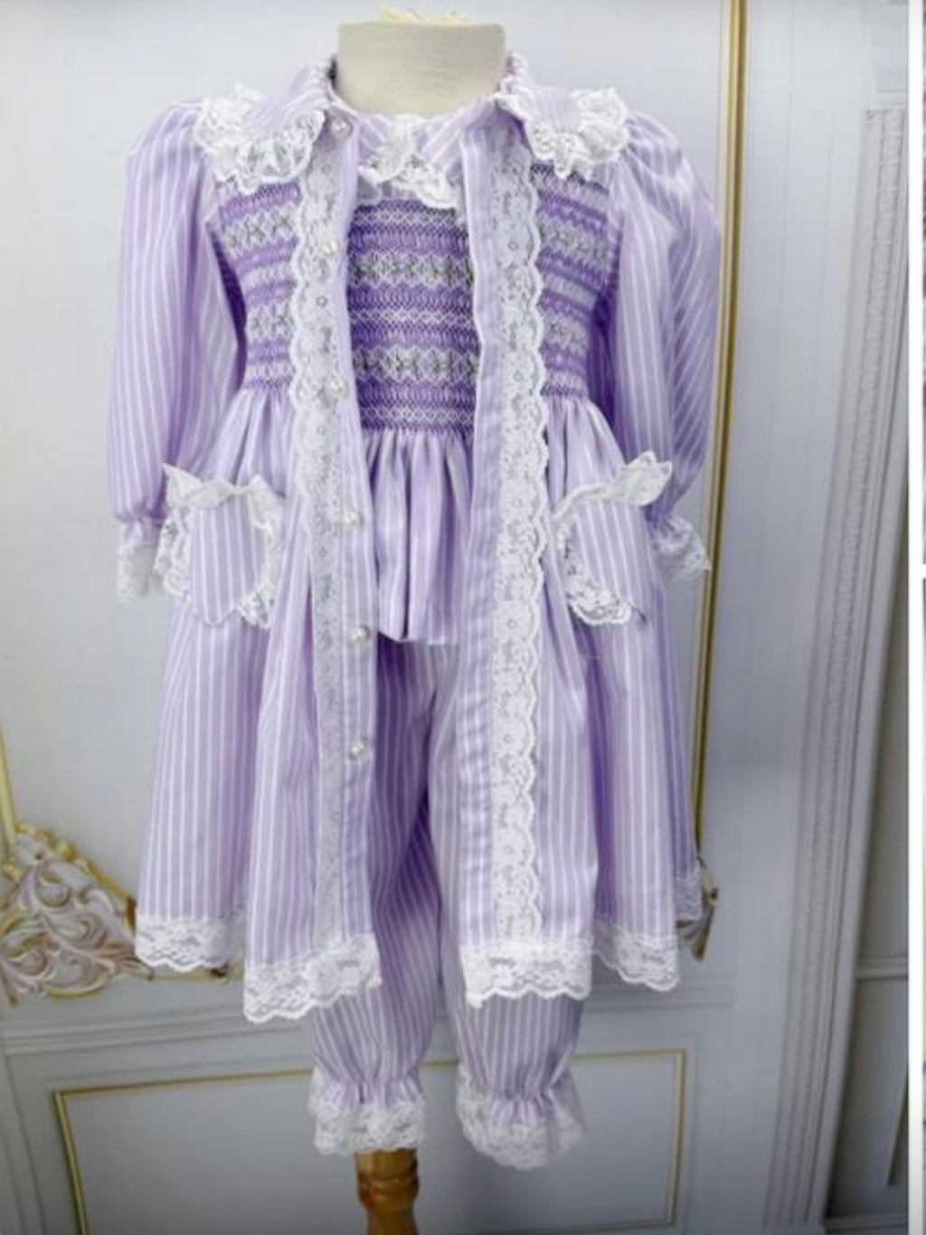 Lilac 3 pcs pyjamas set
