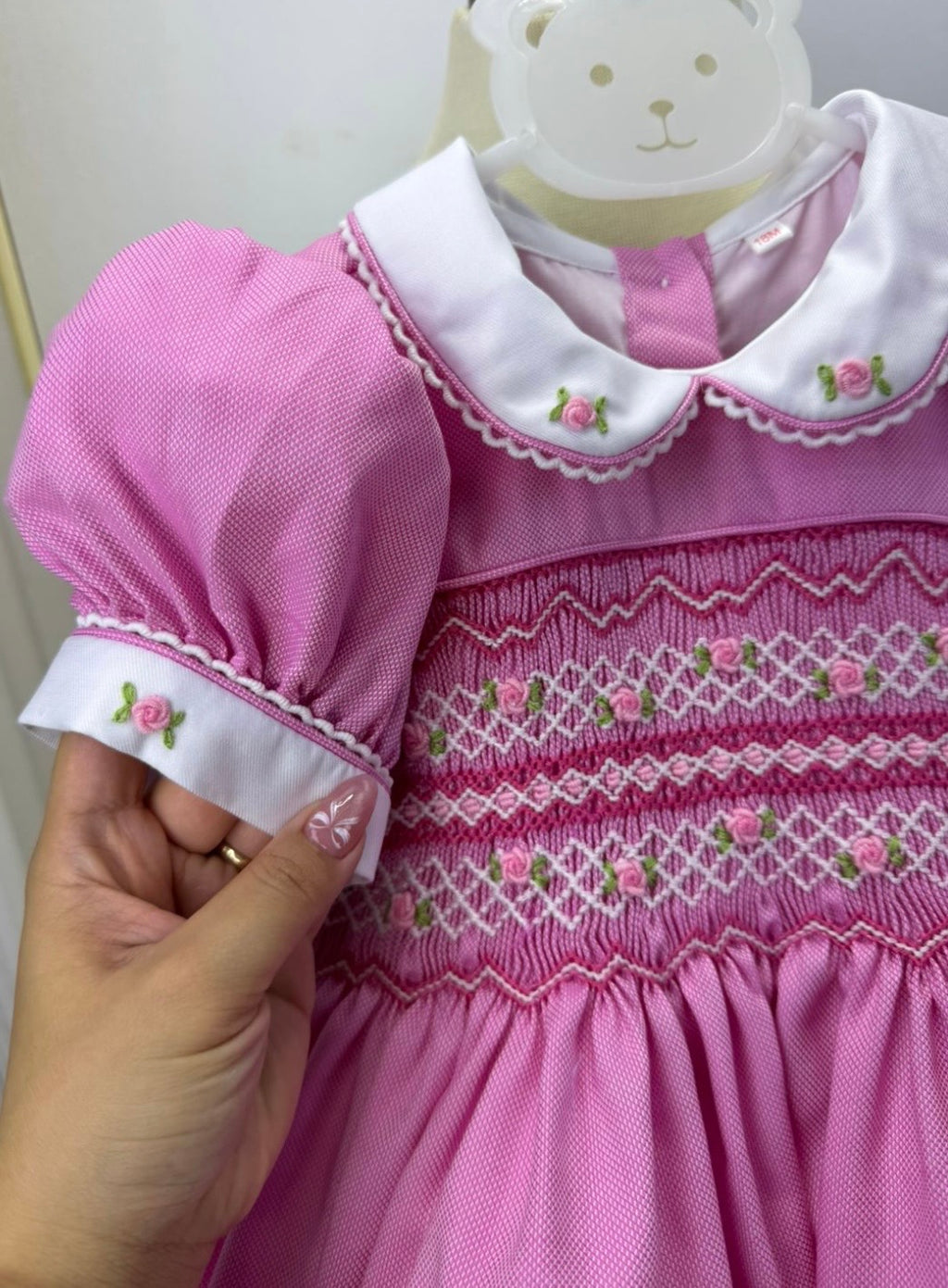 Alora pink smock dress