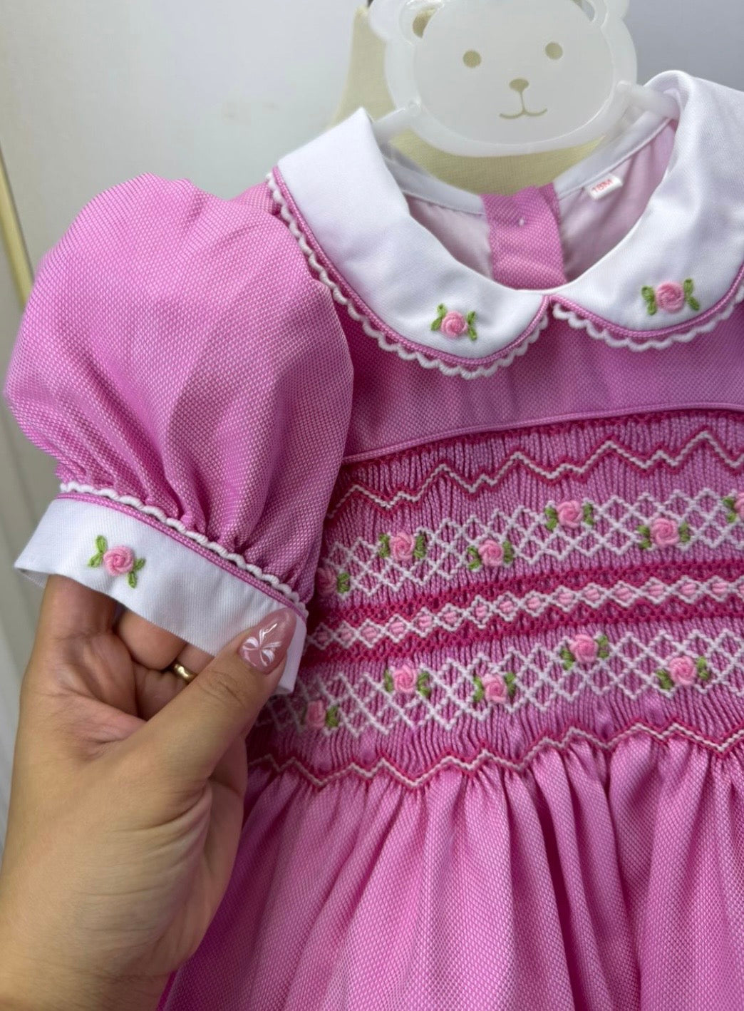 Alora pink smock dress