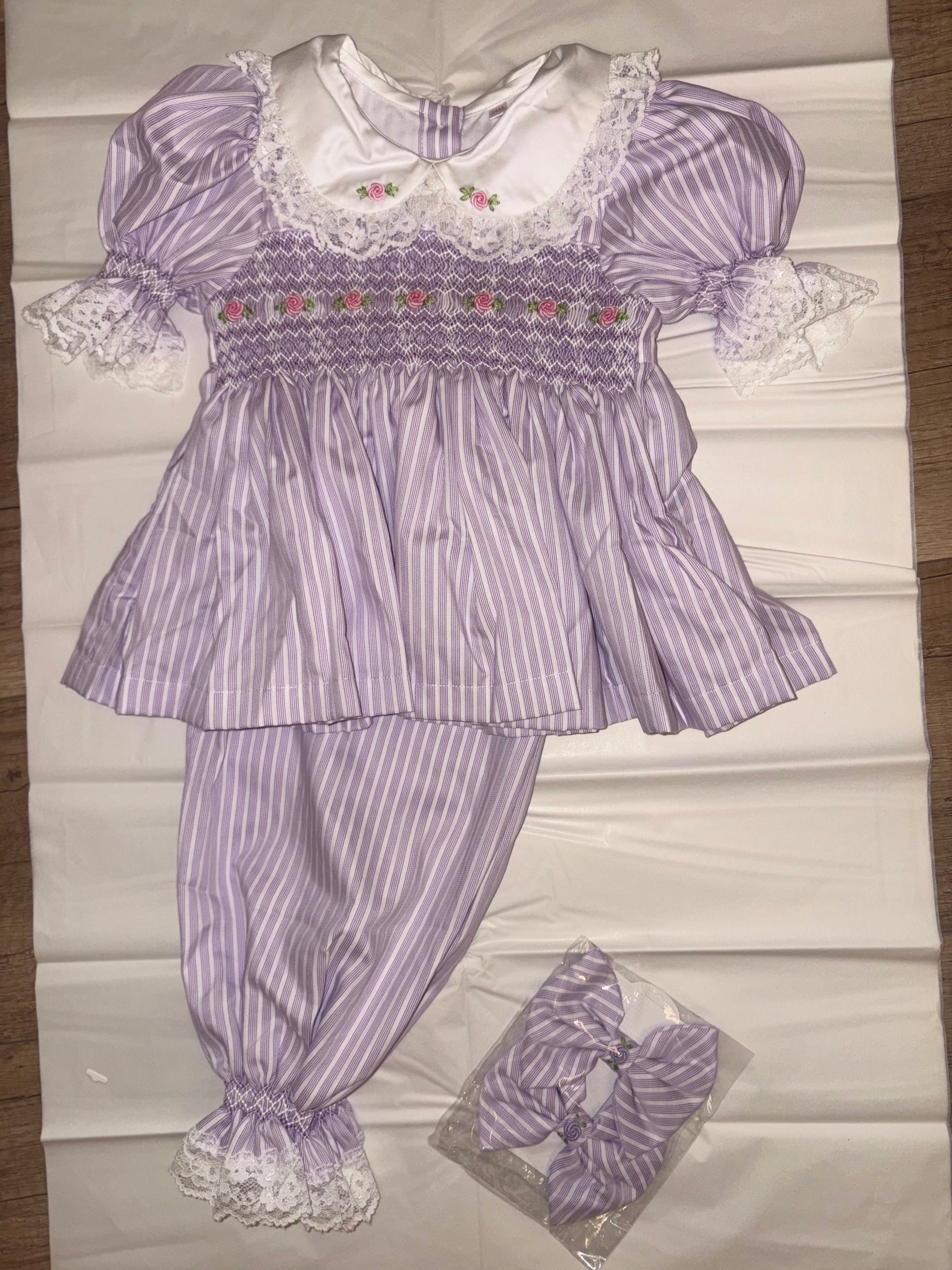 Lilac smock pj set