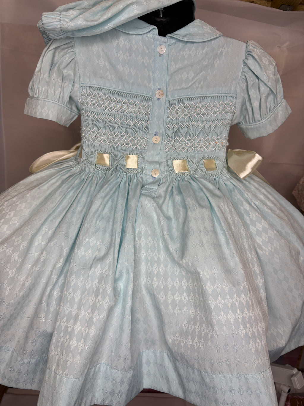 Tif blue smock dress