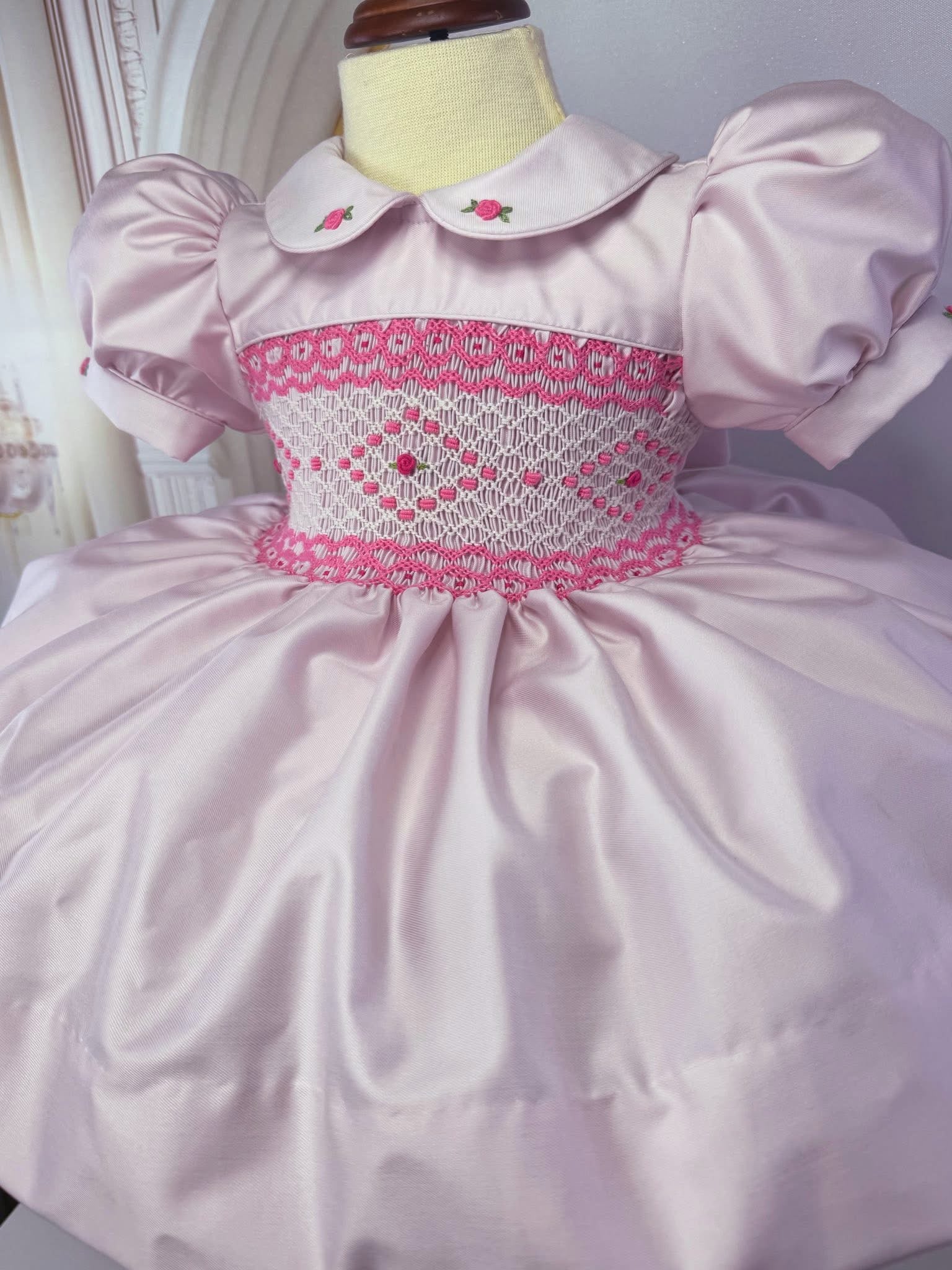 Pink smock dress