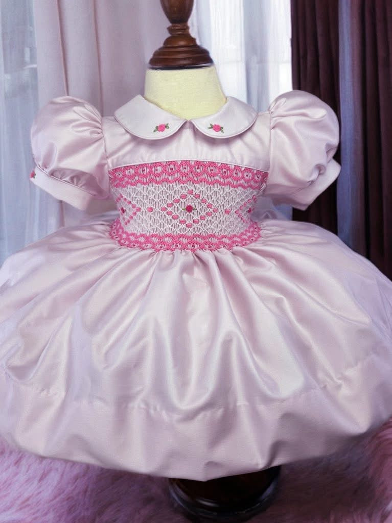 Pink smock dress