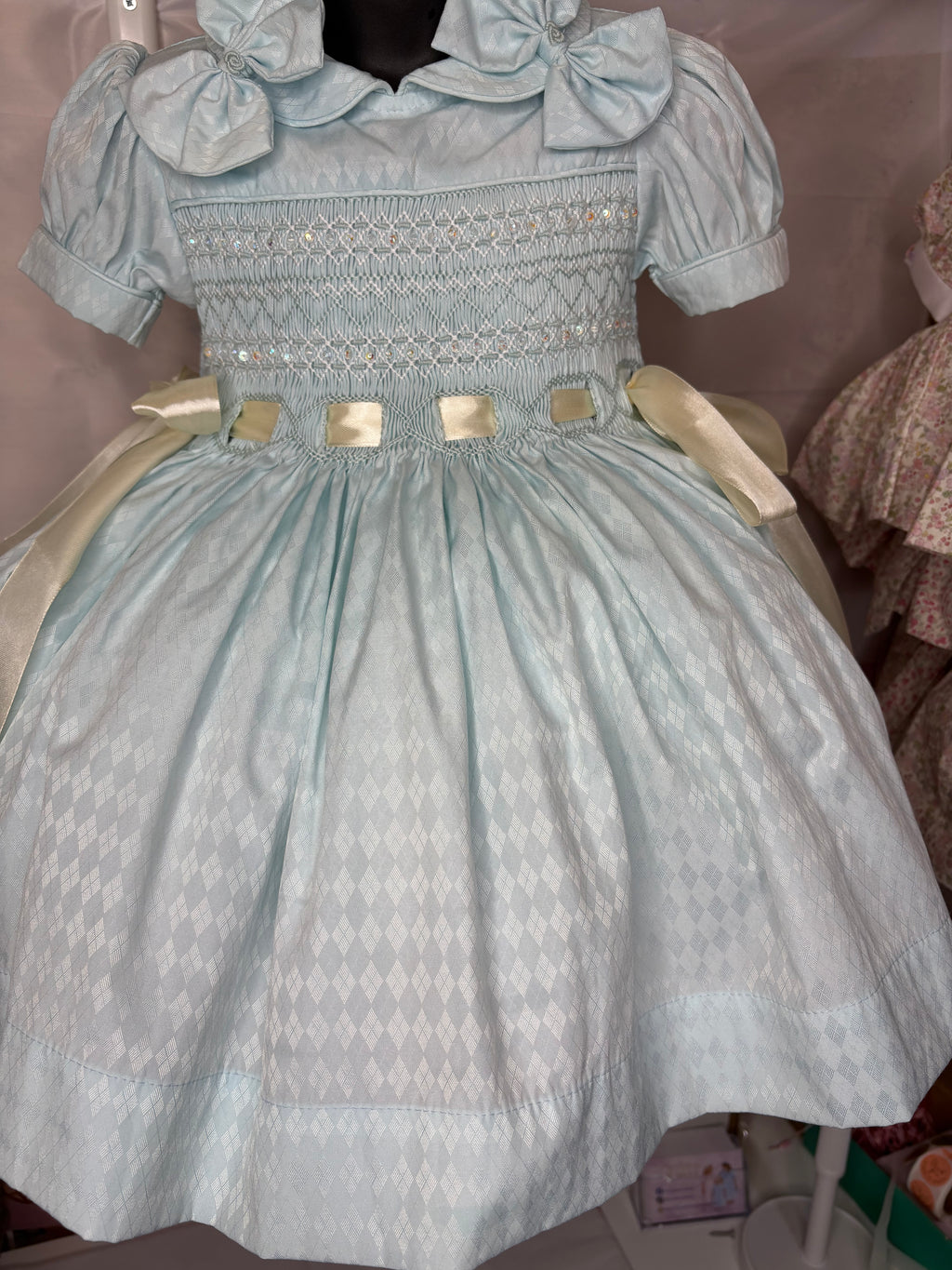 Tif blue smock dress