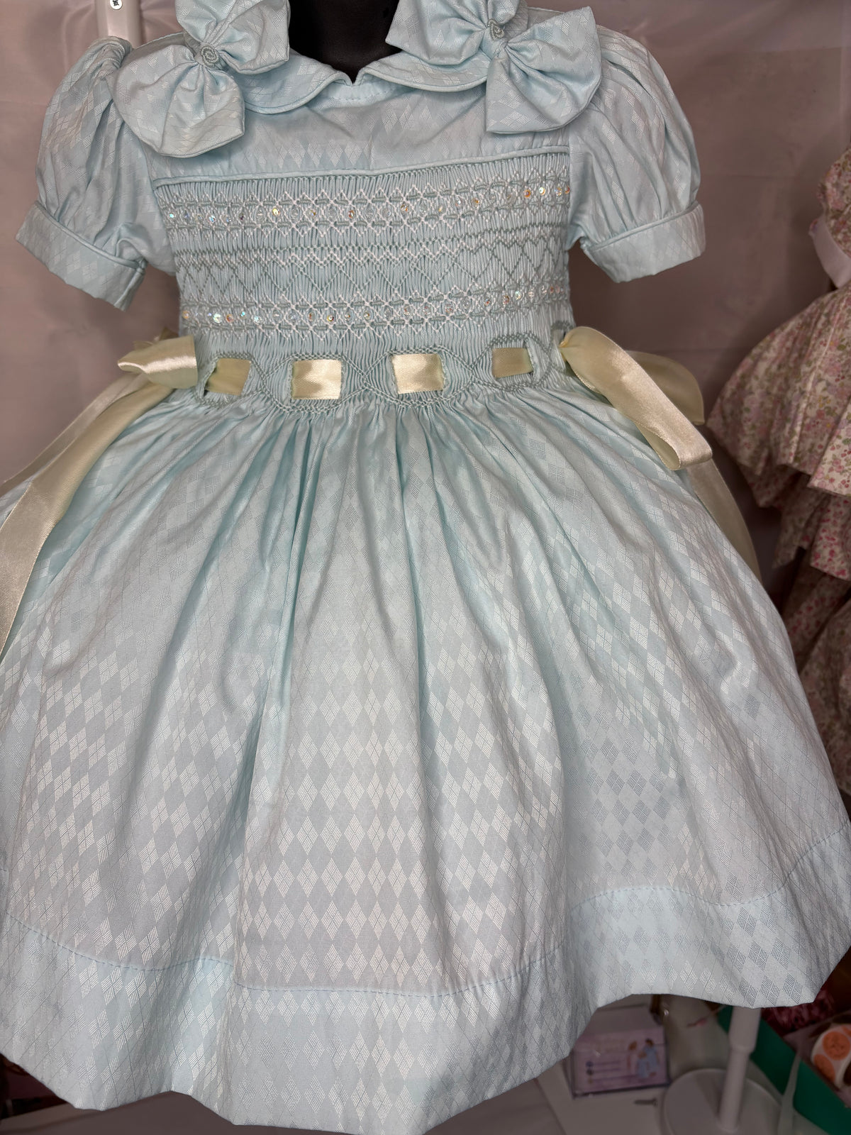 Tif blue smock dress