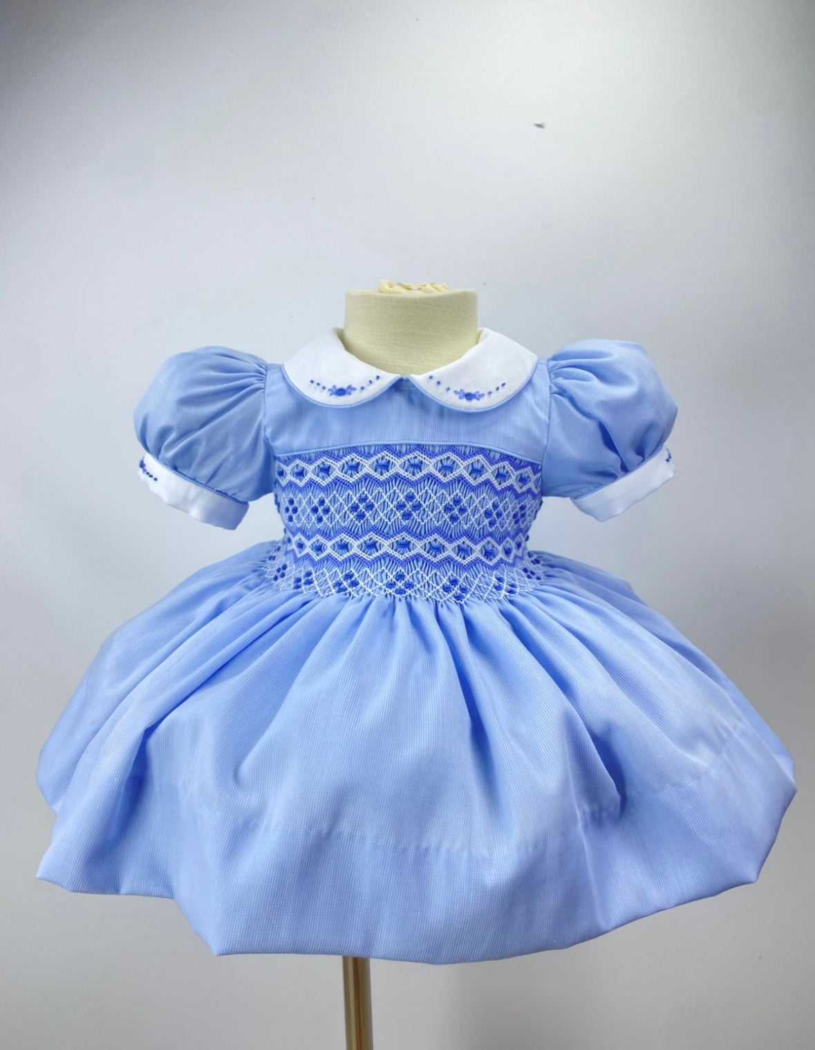 Blue smocked dress