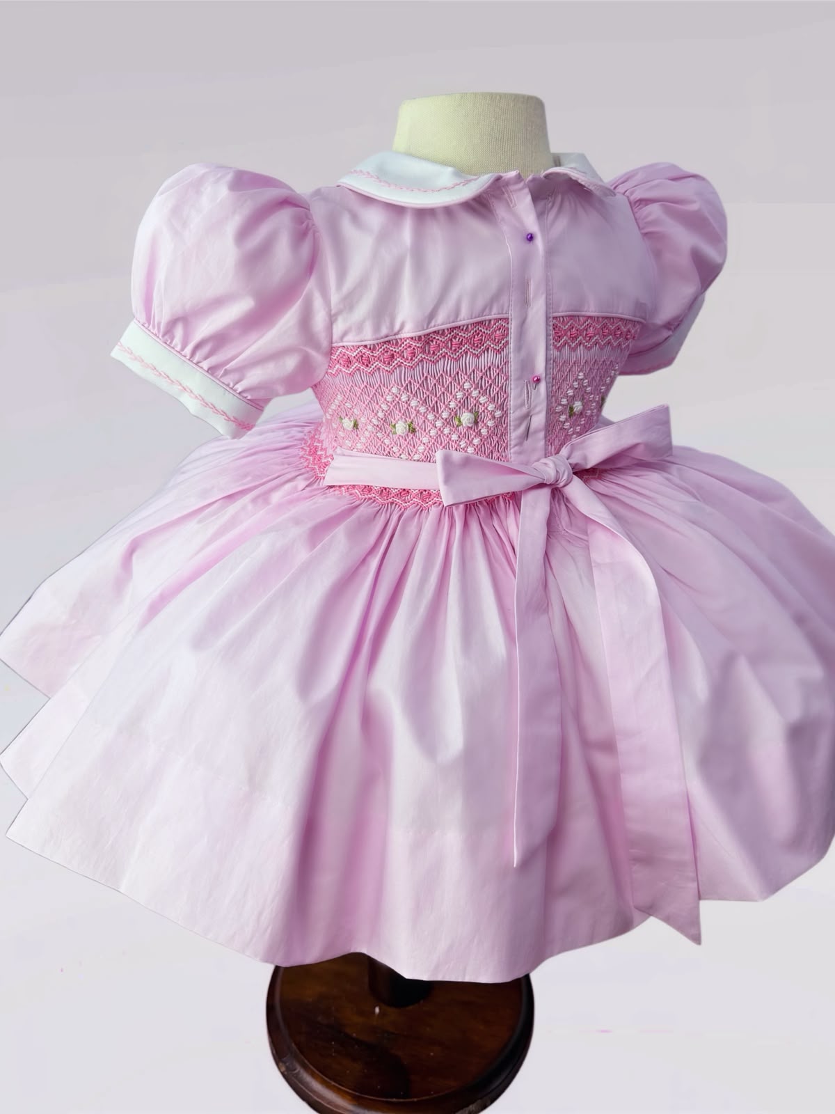 Lois pink smock dress