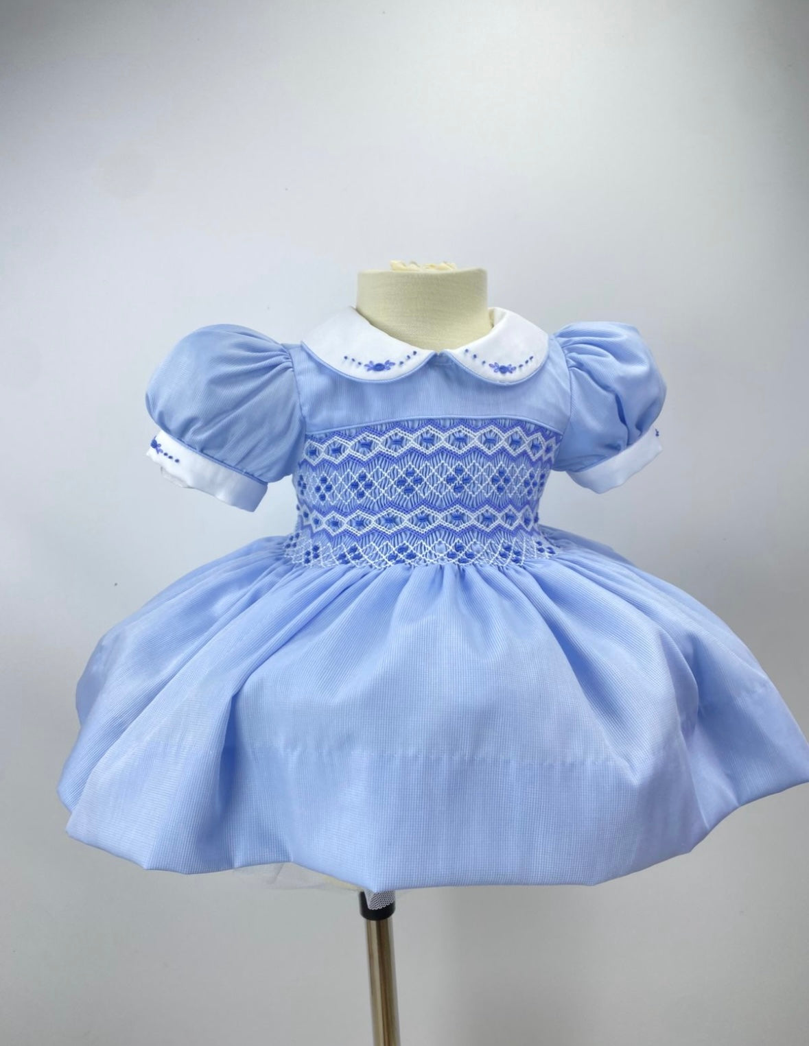 Blue smocked dress