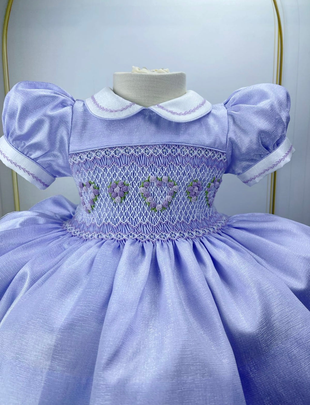 Pre order due in 10th-16th December           Lilac shimmer smock dress
