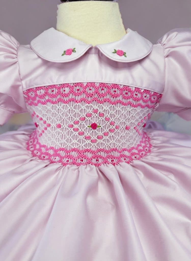 Pink smock dress