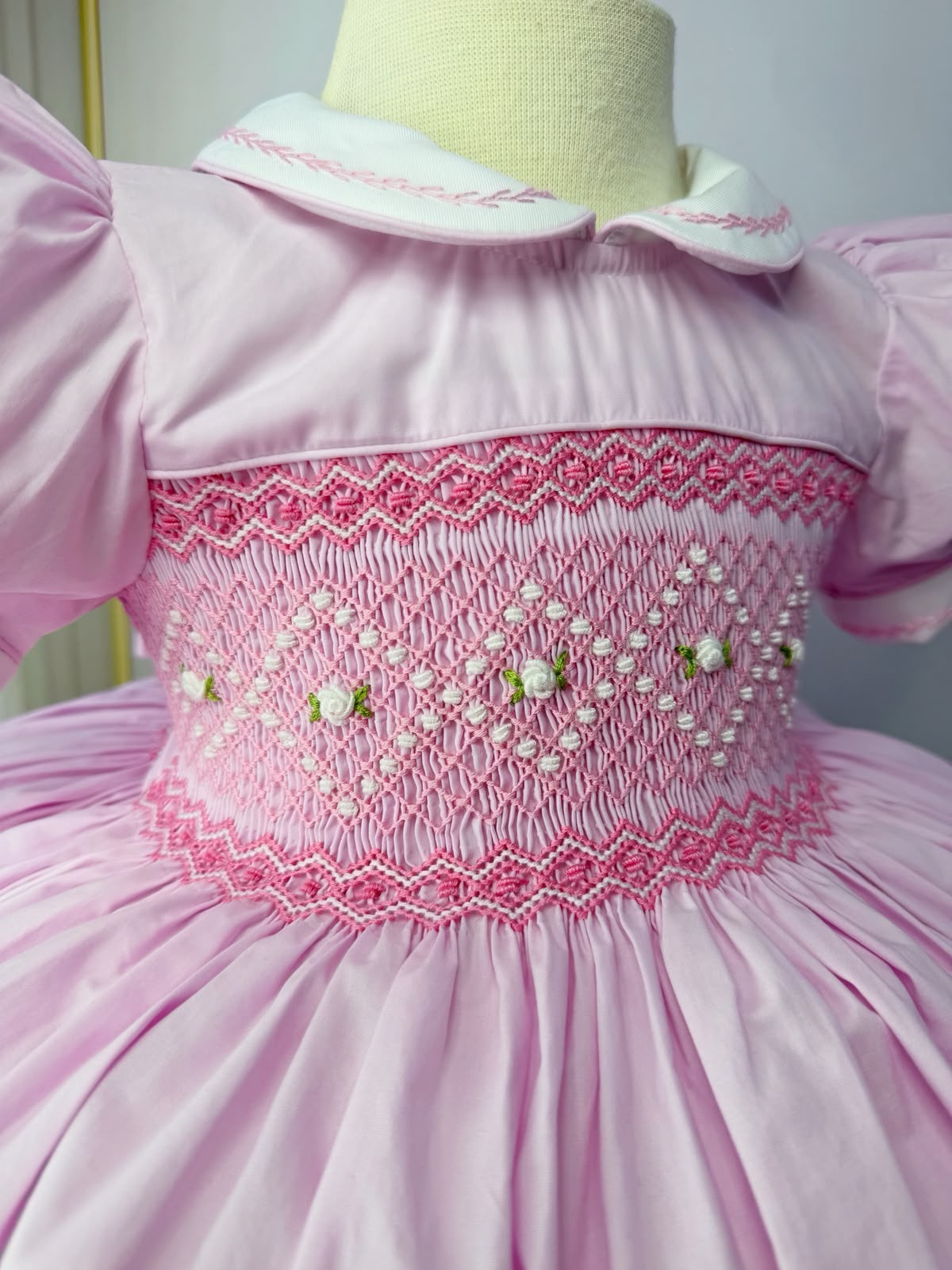 Lois pink smock dress