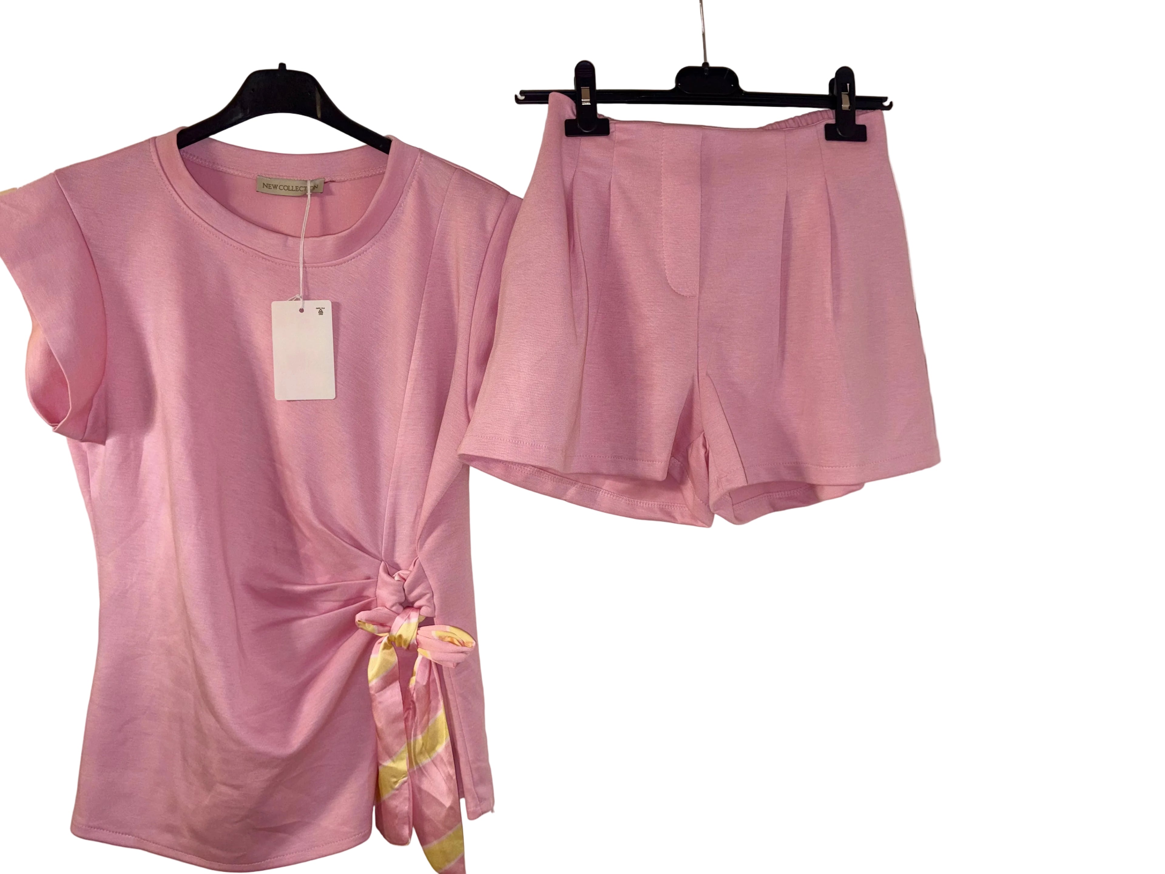 Ladies pink short & top co-ord