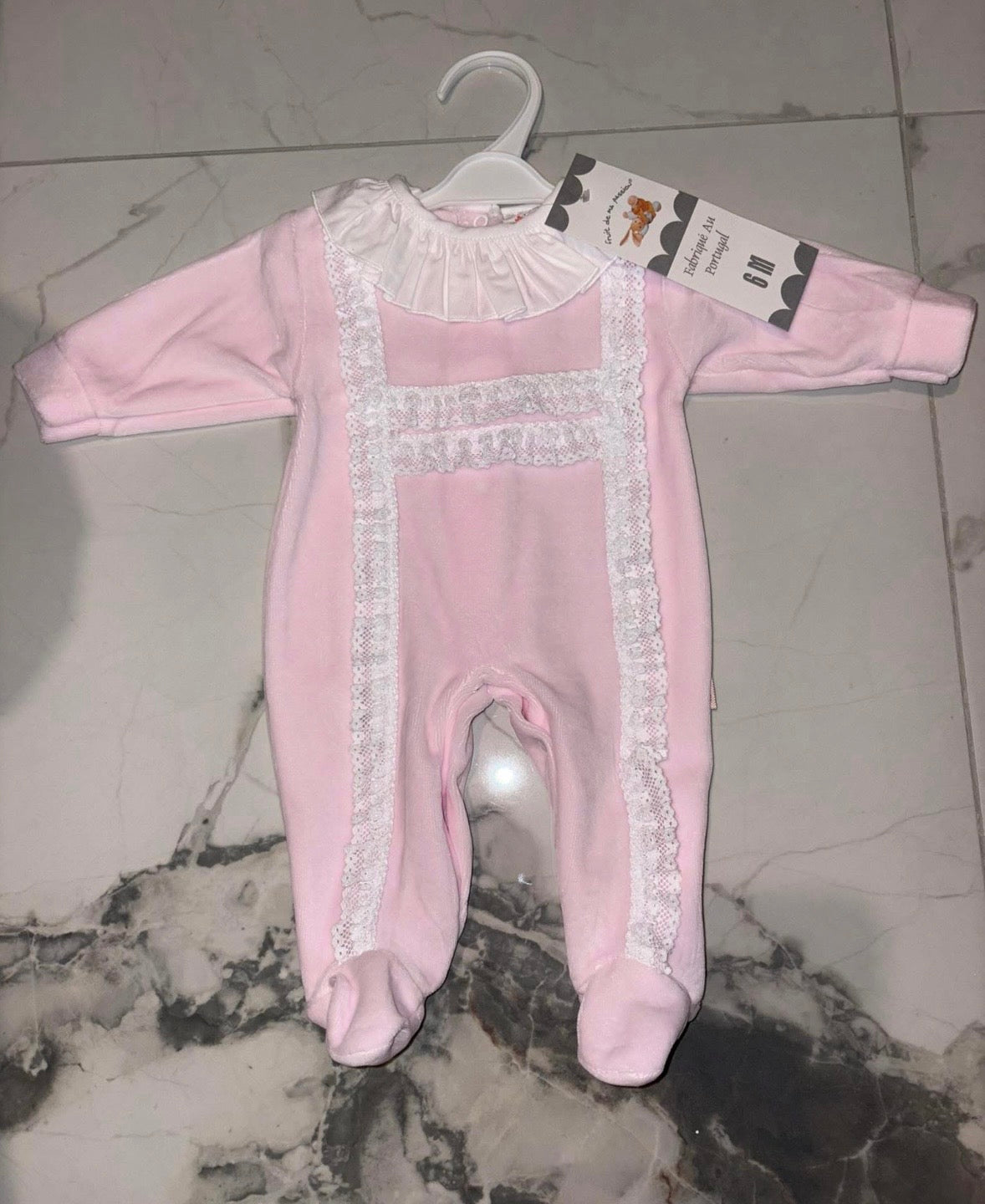 Pink valour baby grow