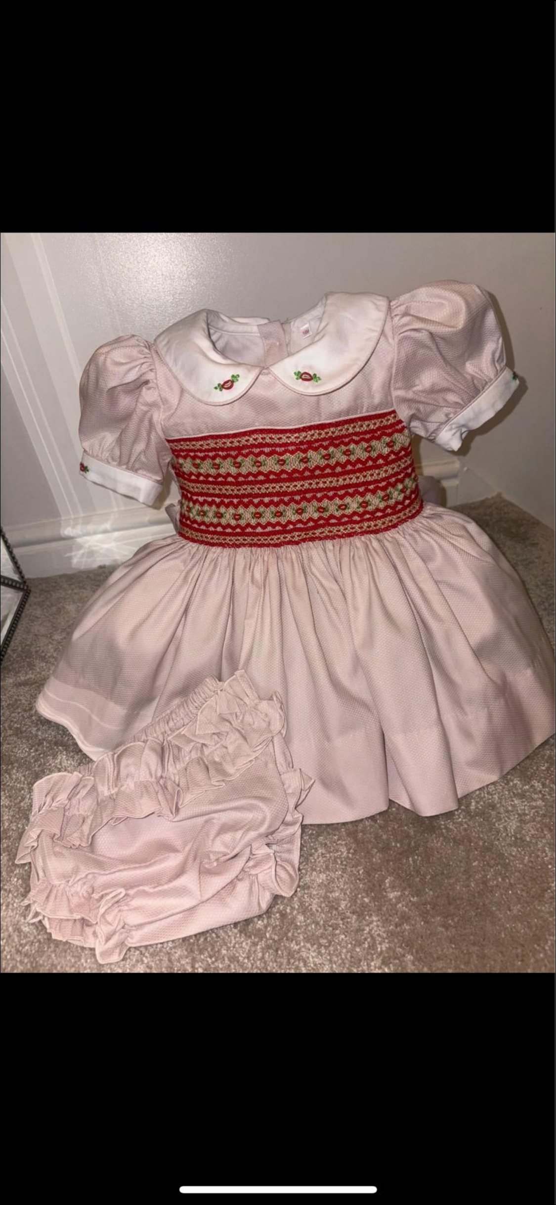 Pale pink smock dress