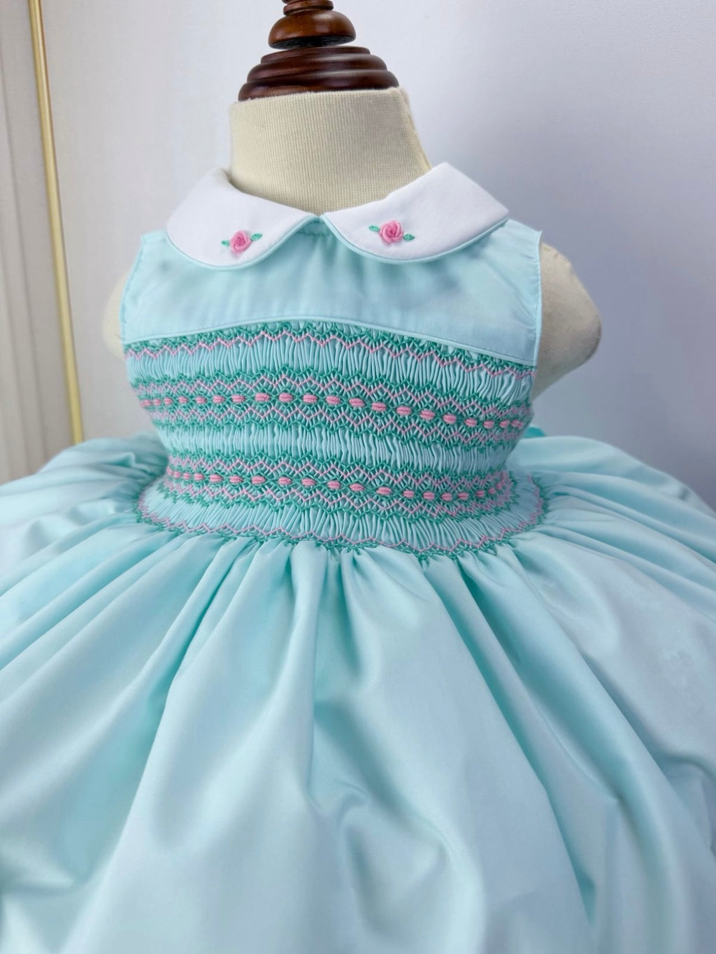 Roseanne Mint green smock dress