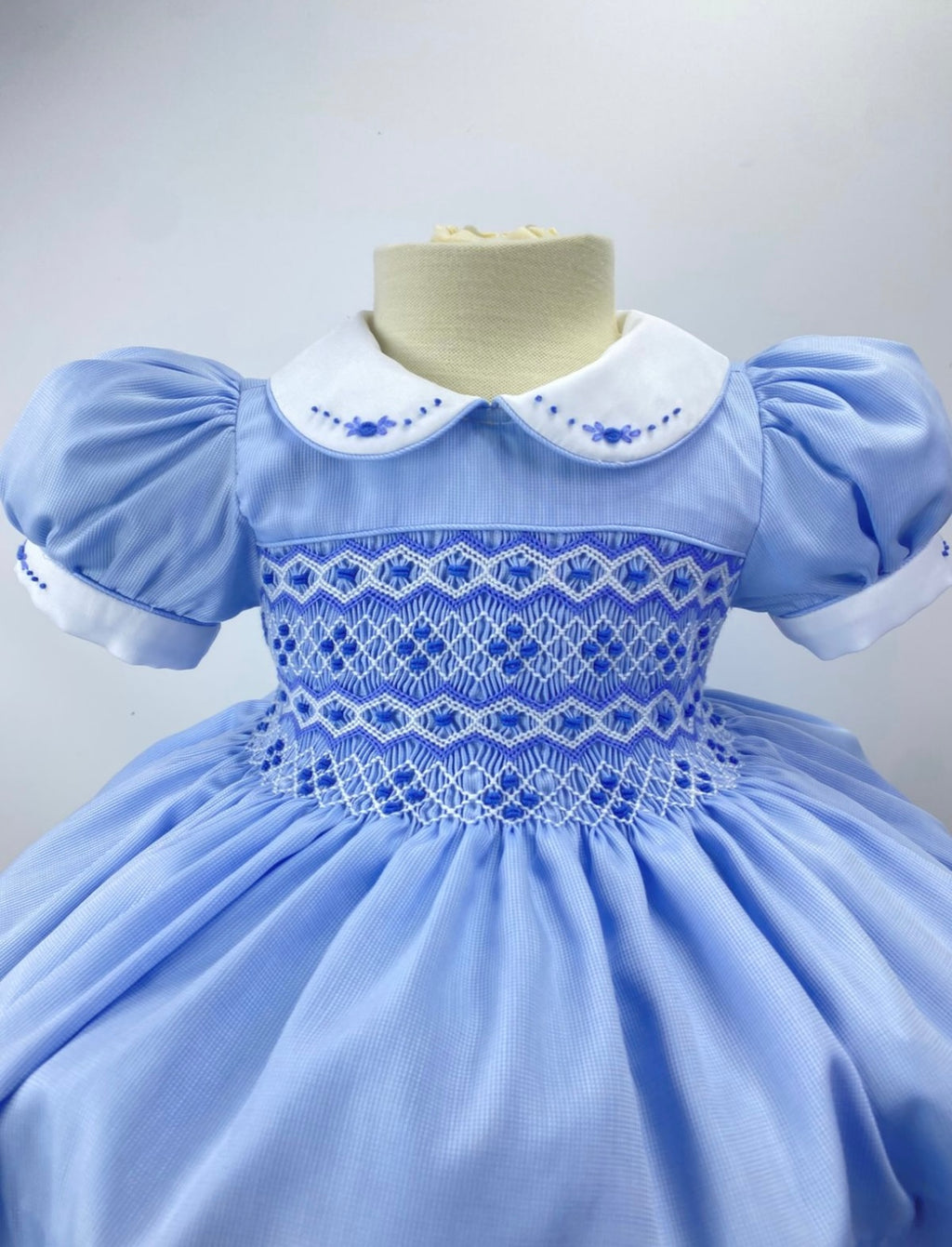 Blue smocked dress