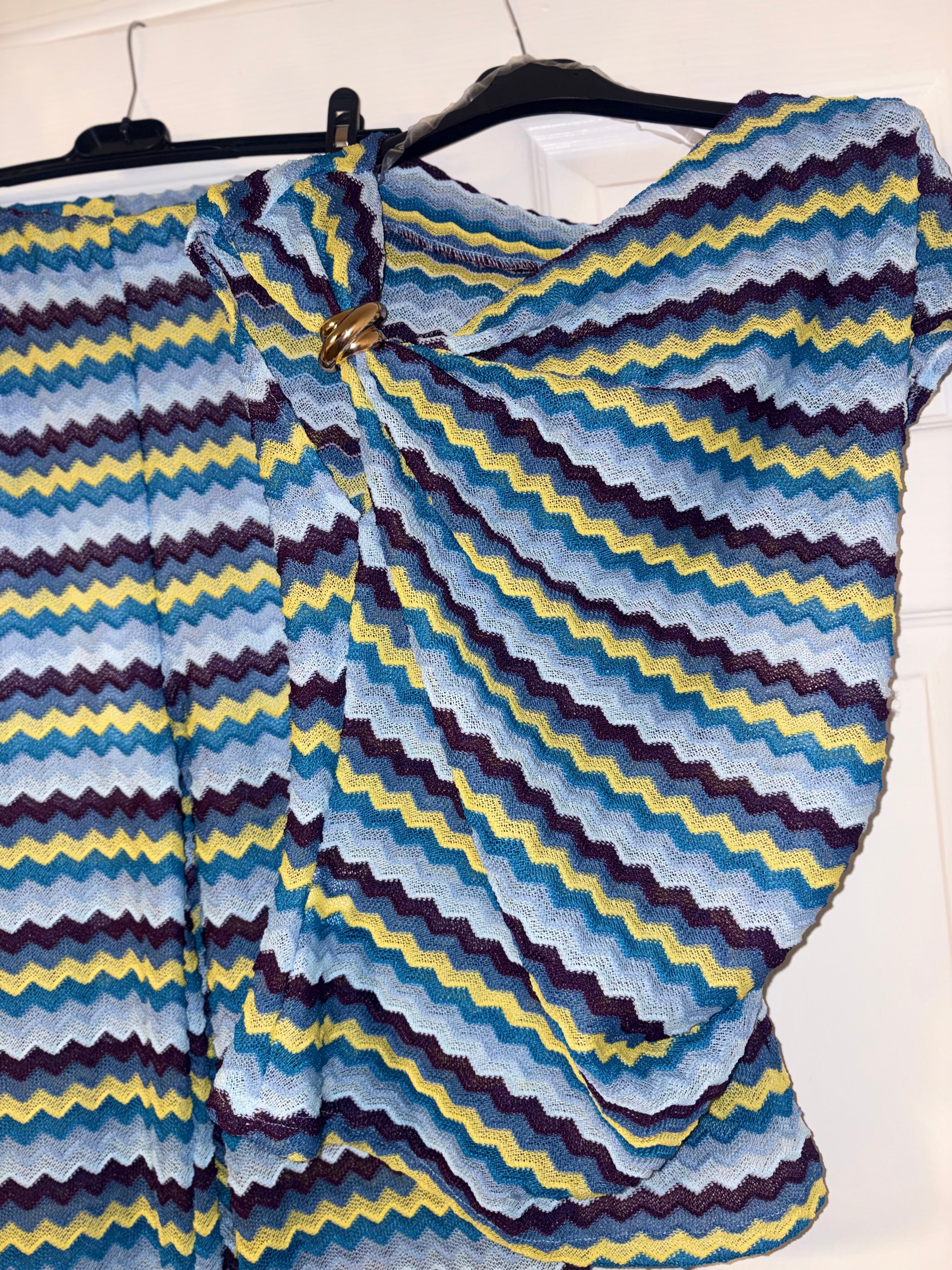 Ladies blue multi coord set one size 8-12