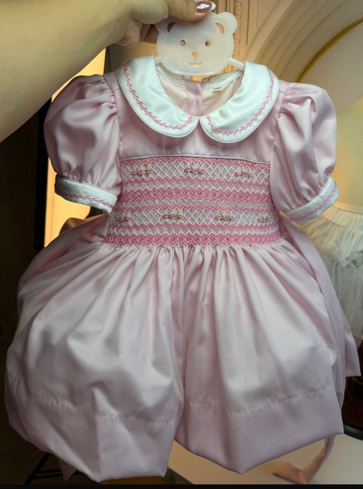 pink smock dress