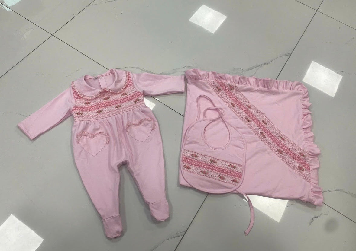 Smock Baby grow set
