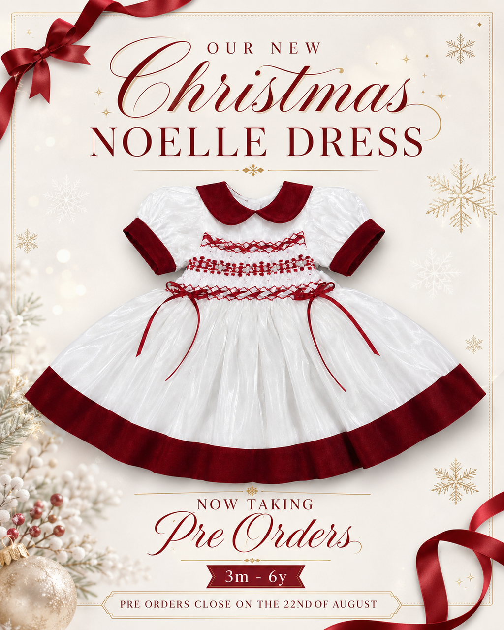 Pre order due 26thOctober            NOELLA Christmas dress