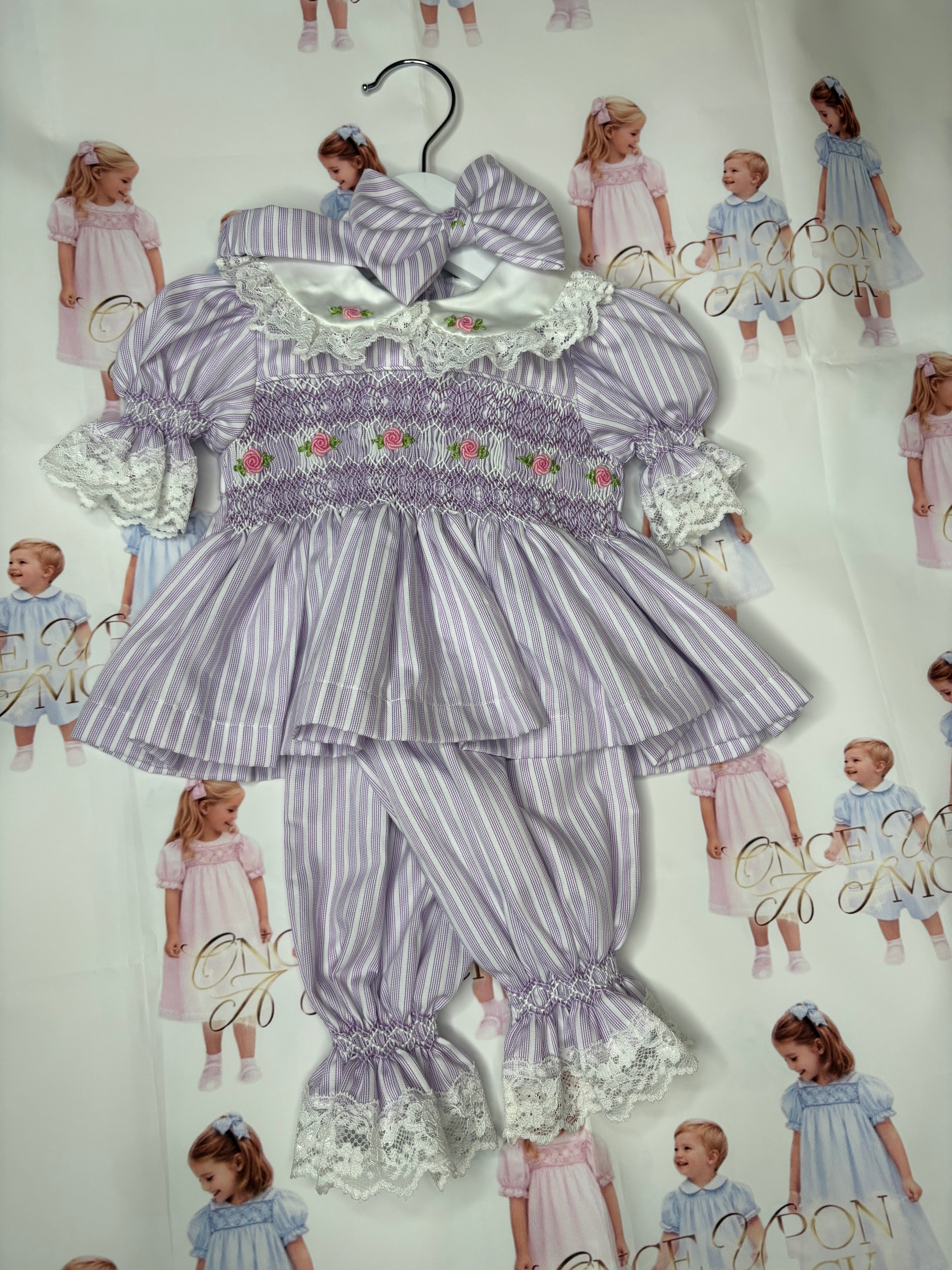 Lilac smock pj set