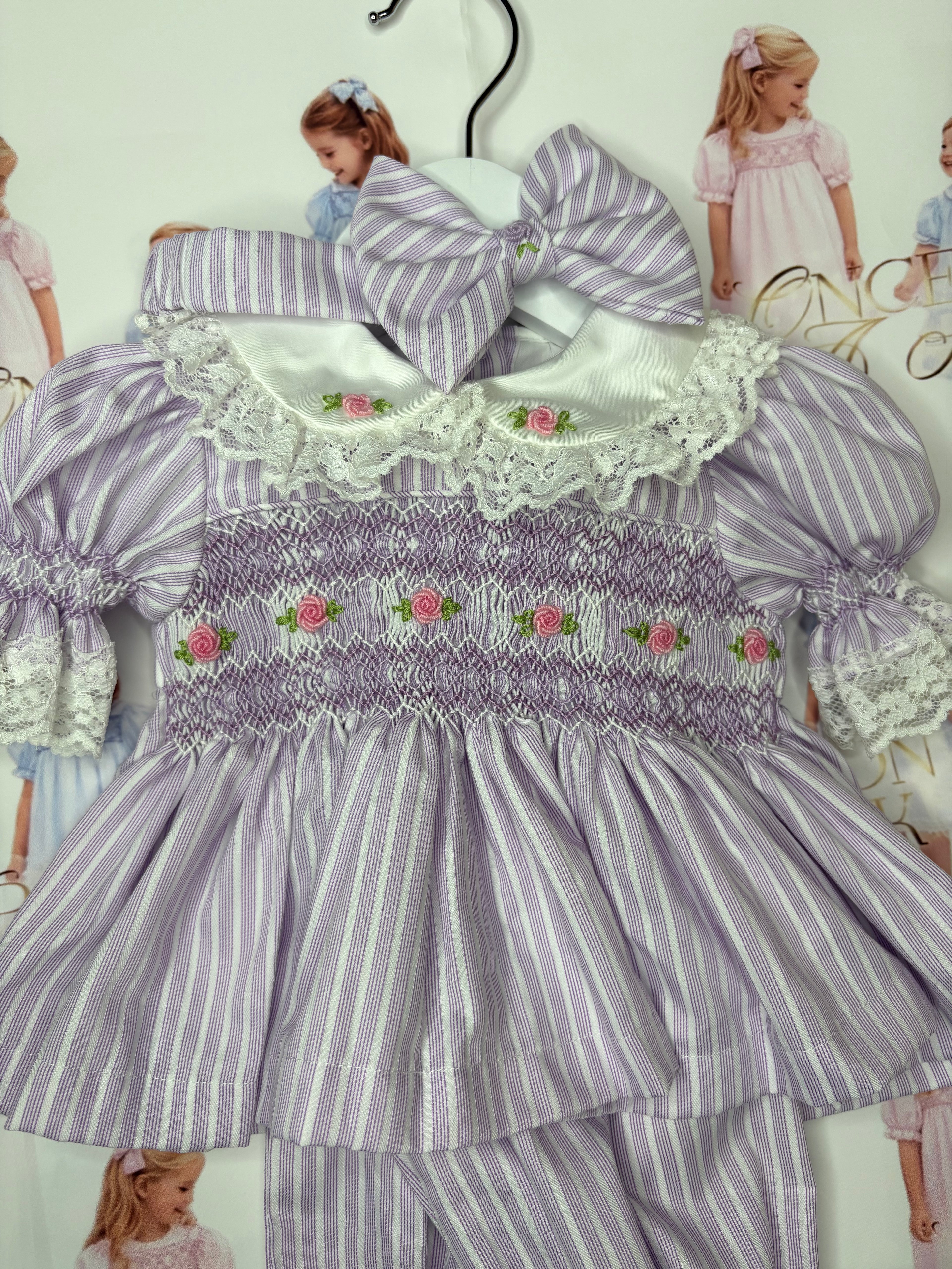 Lilac smock pj set