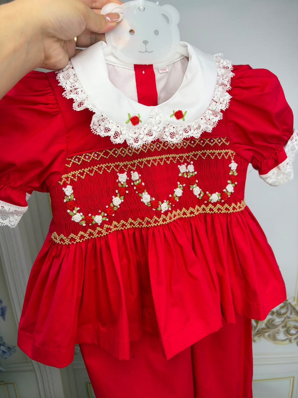 Pre order due in 12th October                        Red smock pyjamas