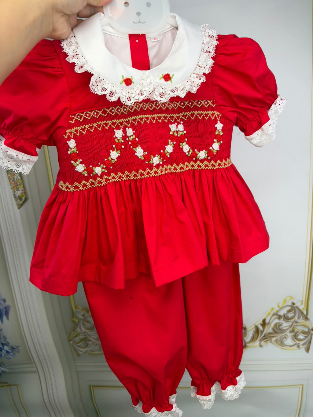 Pre order due in 12th October                        Red smock pyjamas
