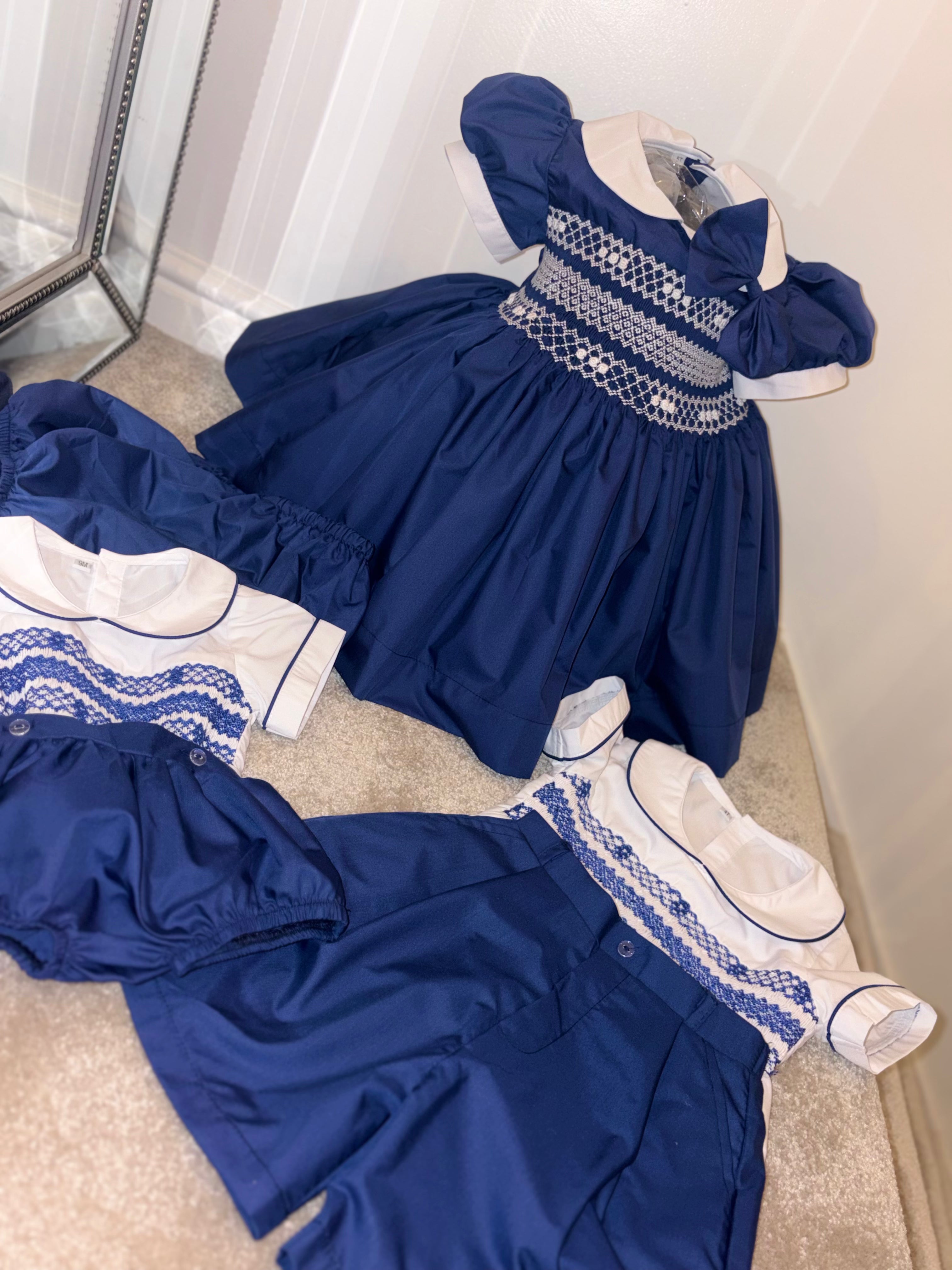 Boys smock shorts set