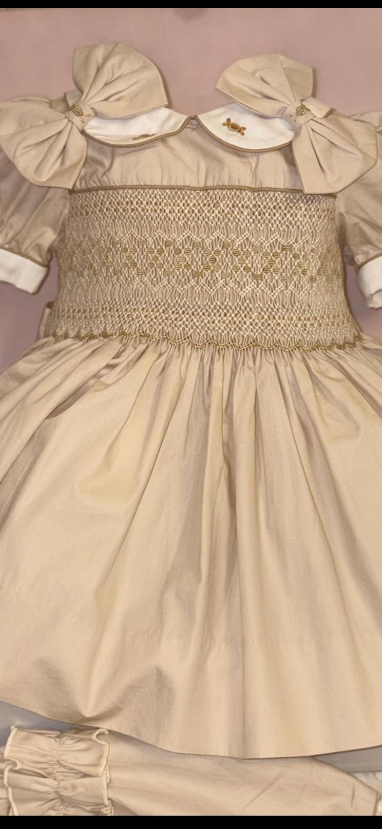 Champagne smock dress