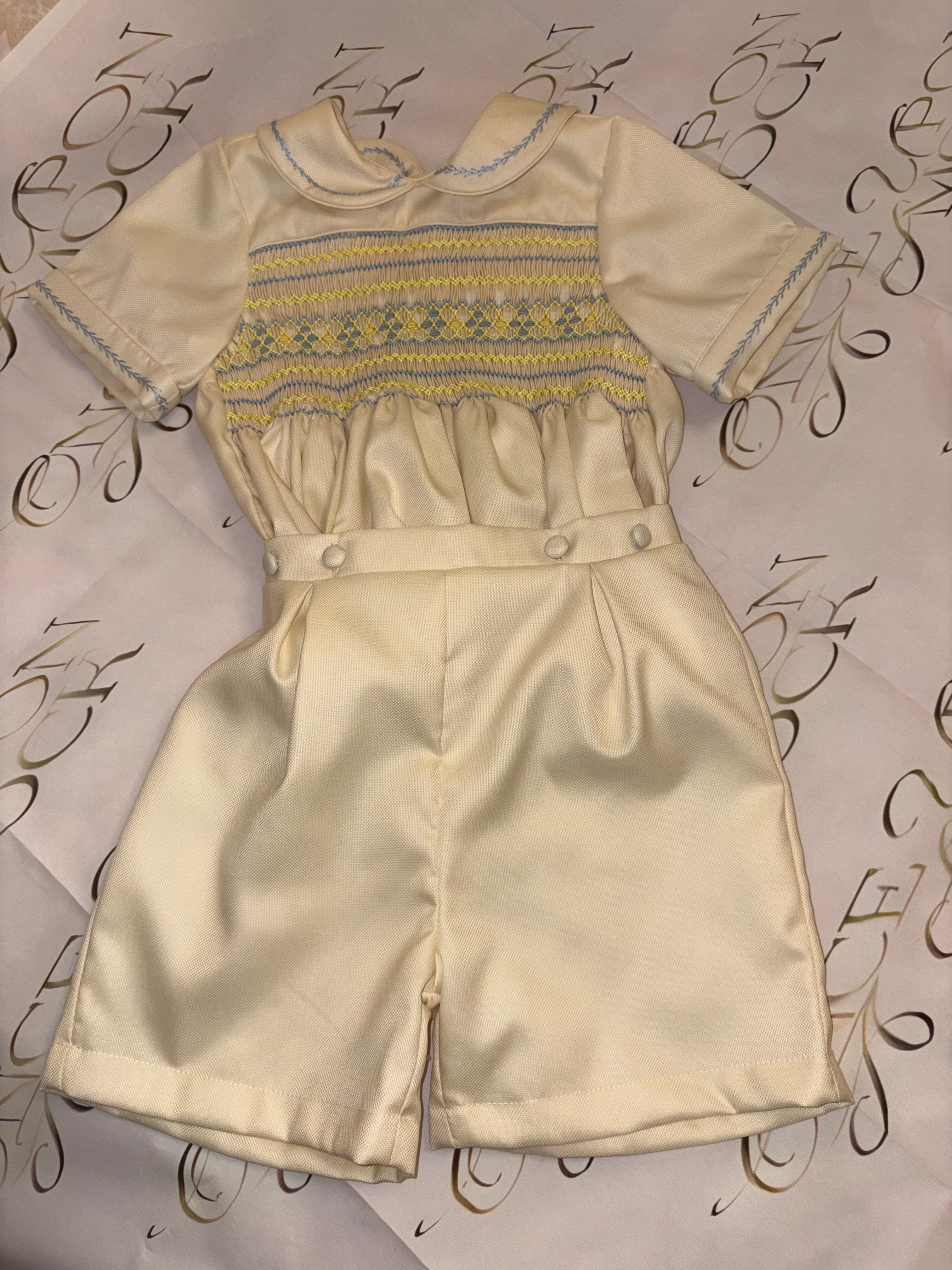 Boys smock shorts set